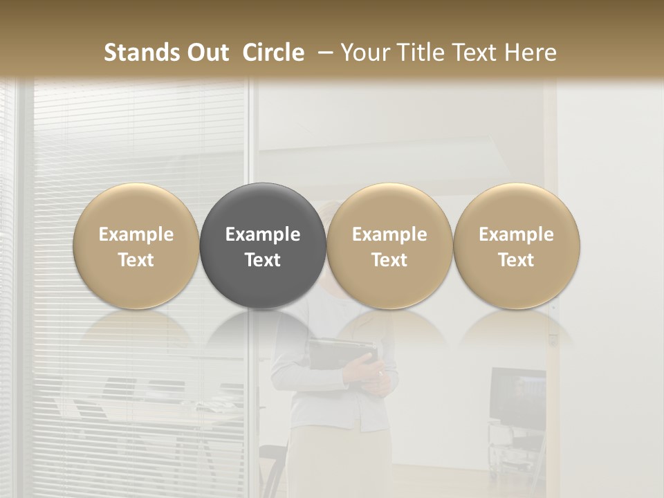 Businesswoman Waiting For Meeting PowerPoint Template