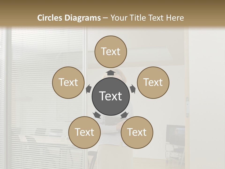 Businesswoman Waiting For Meeting PowerPoint Template