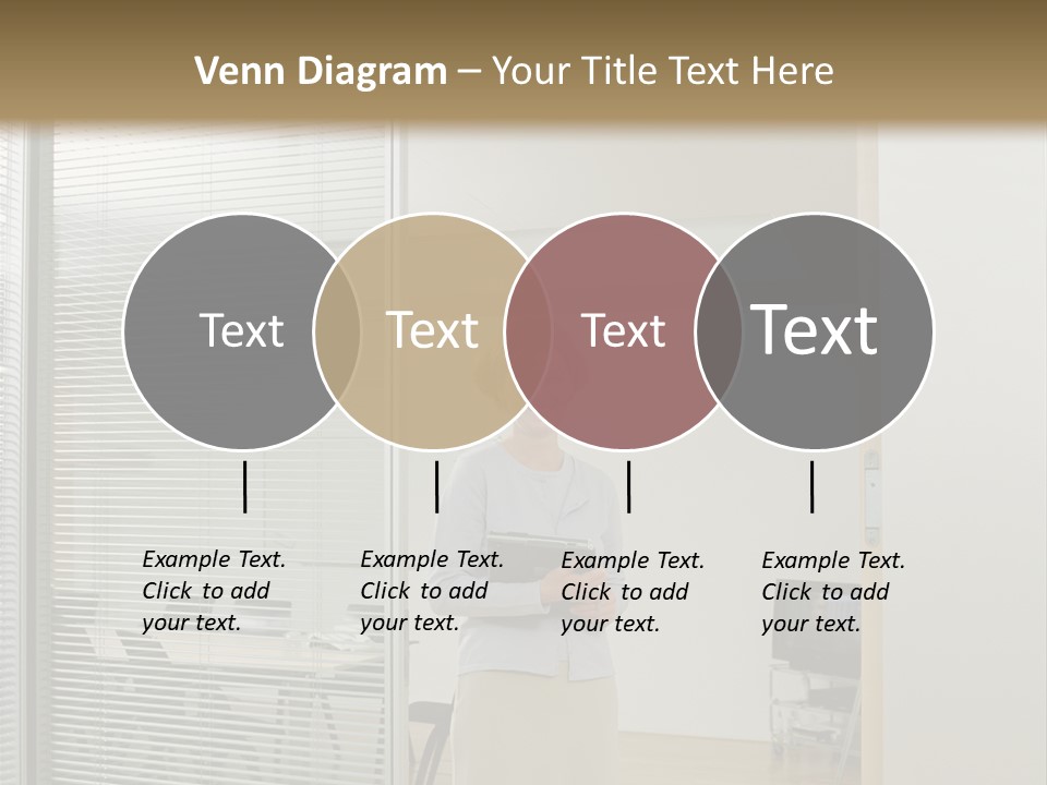Businesswoman Waiting For Meeting PowerPoint Template