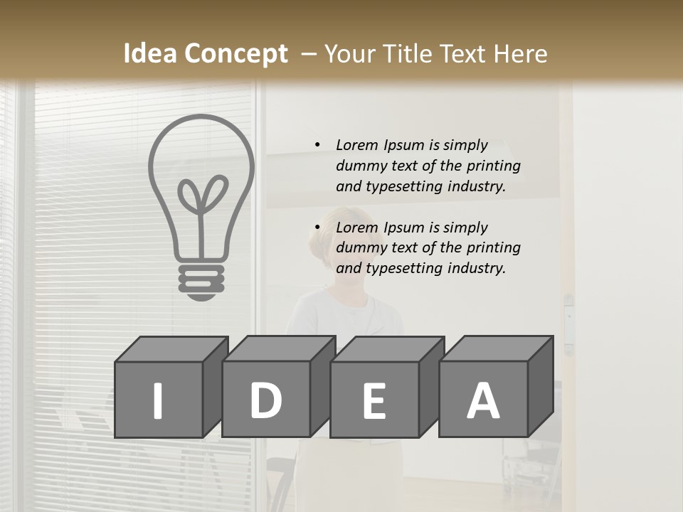 Businesswoman Waiting For Meeting PowerPoint Template