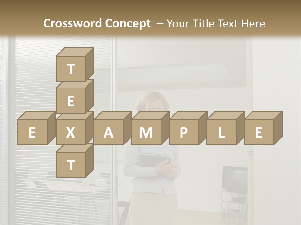 Businesswoman Waiting For Meeting PowerPoint Template