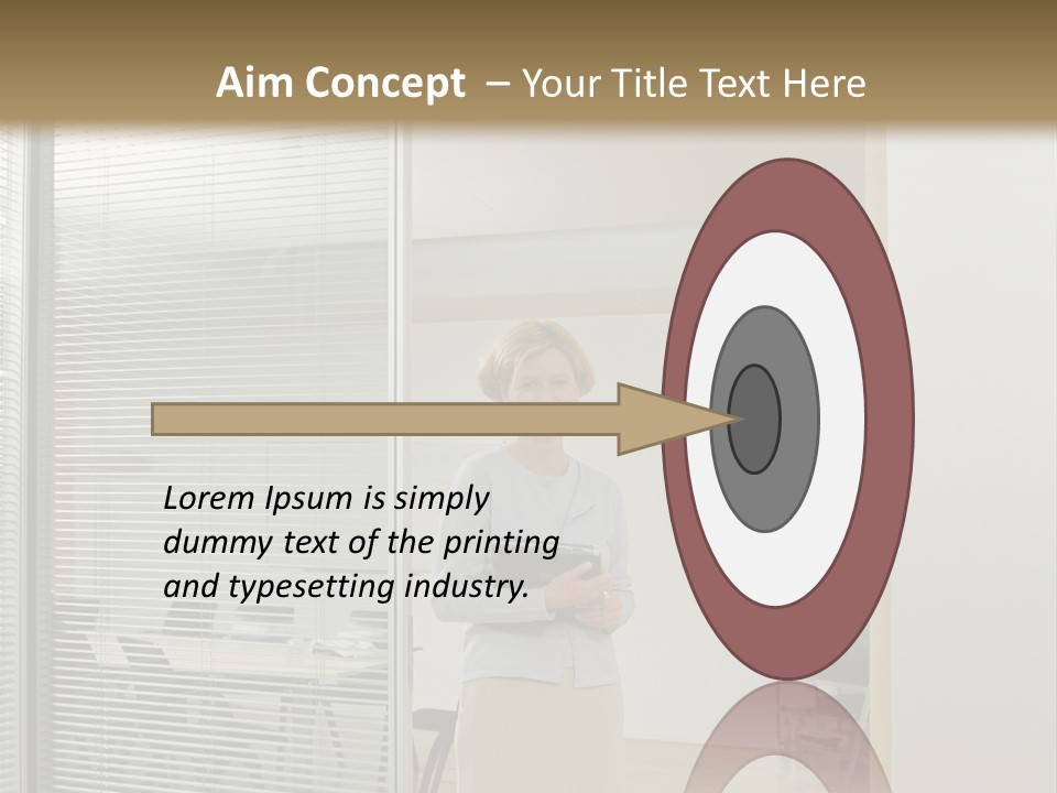 Businesswoman Waiting For Meeting PowerPoint Template