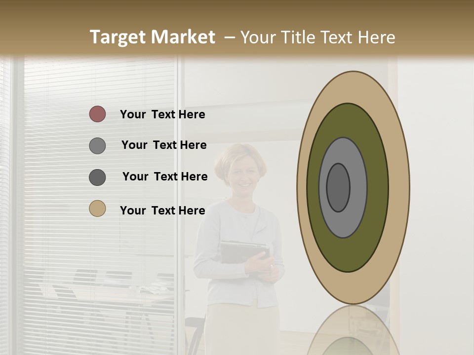 Businesswoman Waiting For Meeting PowerPoint Template