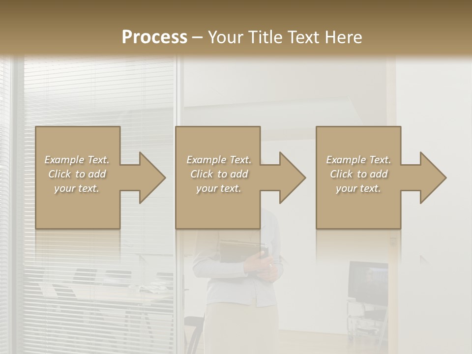 Businesswoman Waiting For Meeting PowerPoint Template