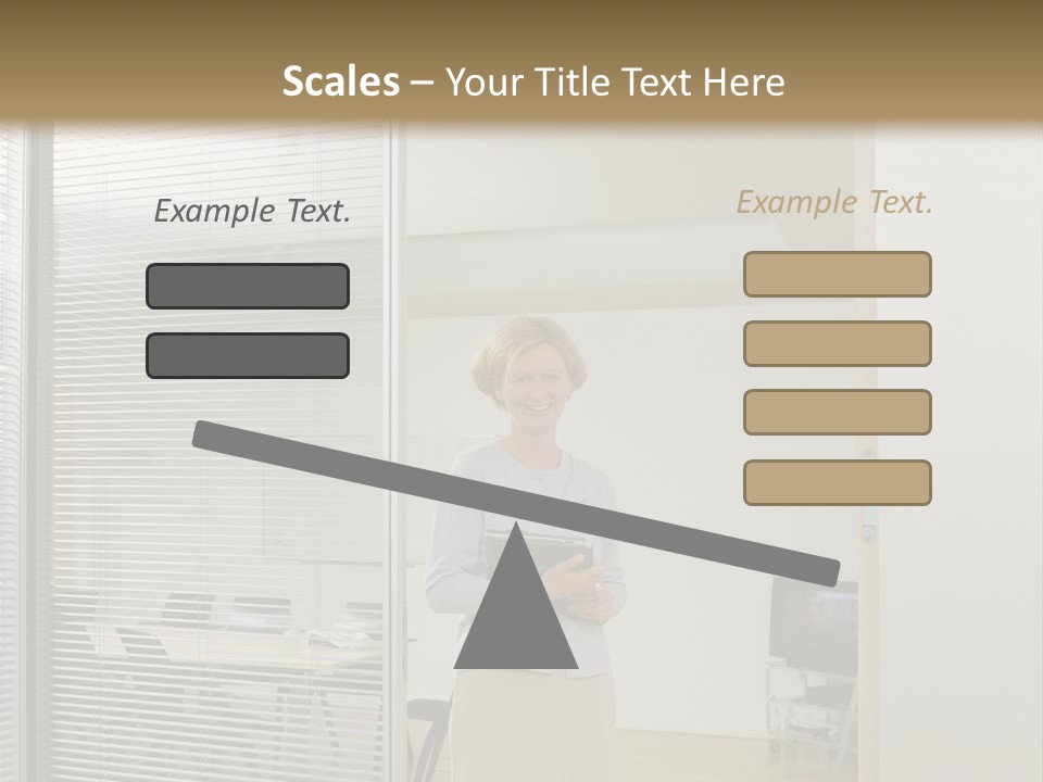 Businesswoman Waiting For Meeting PowerPoint Template