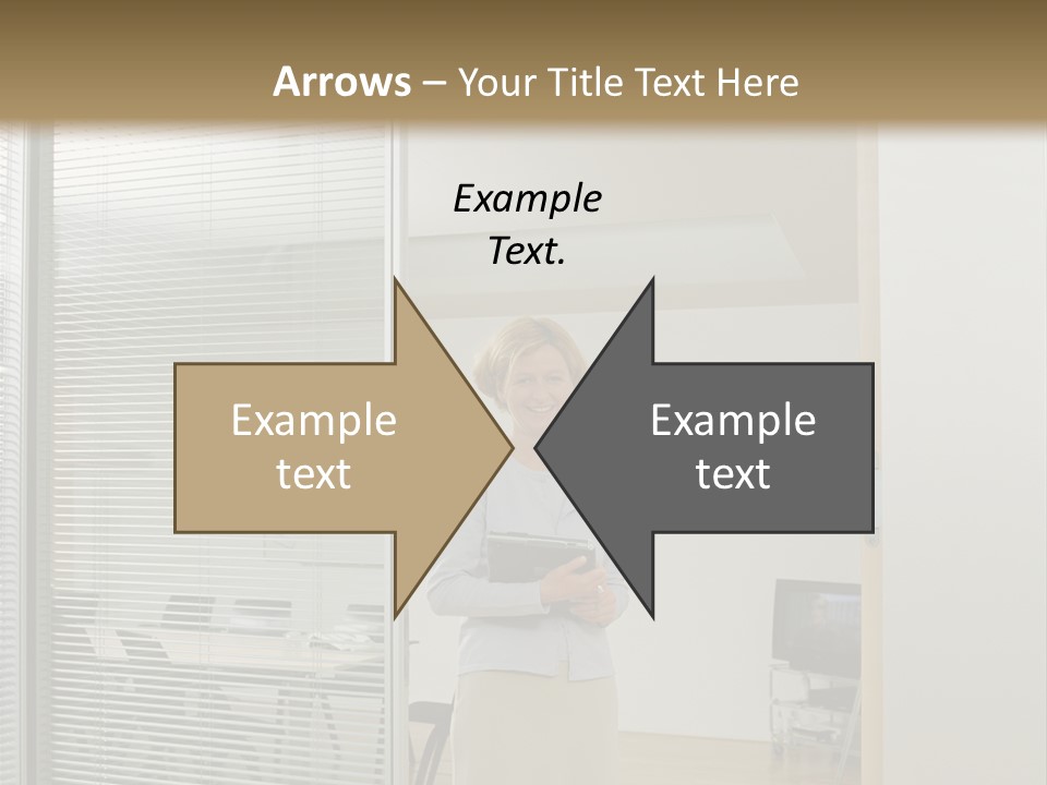 Businesswoman Waiting For Meeting PowerPoint Template