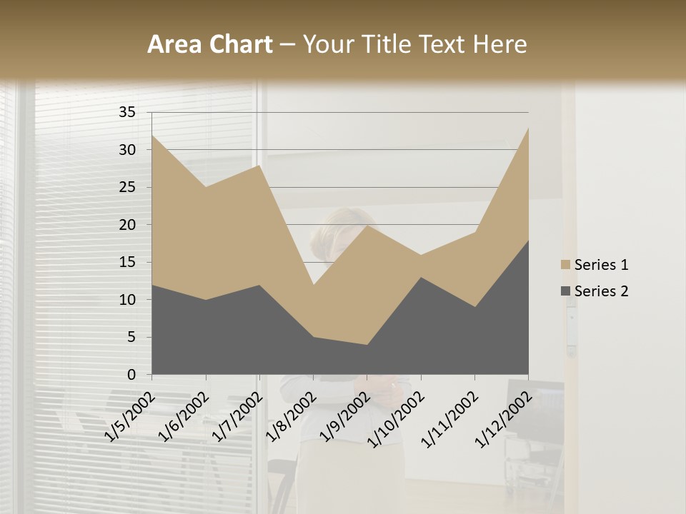 Businesswoman Waiting For Meeting PowerPoint Template