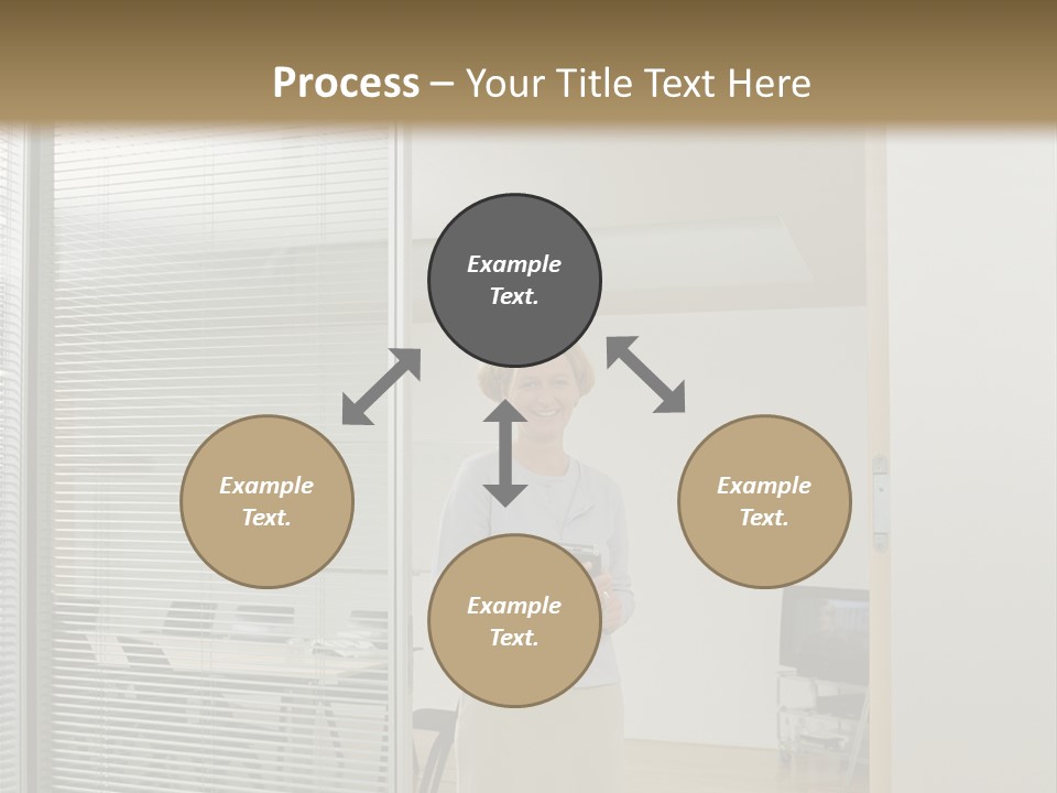 Businesswoman Waiting For Meeting PowerPoint Template
