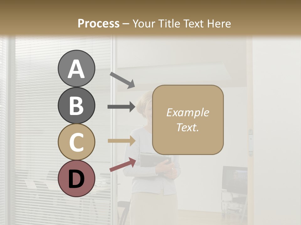 Businesswoman Waiting For Meeting PowerPoint Template