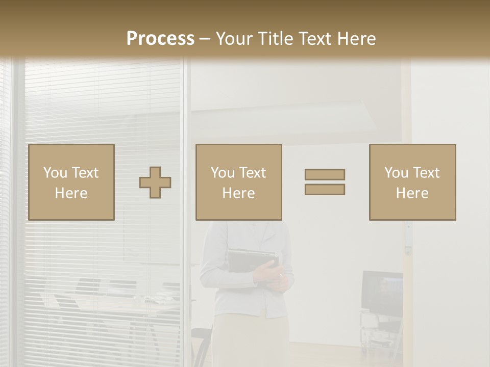 Businesswoman Waiting For Meeting PowerPoint Template