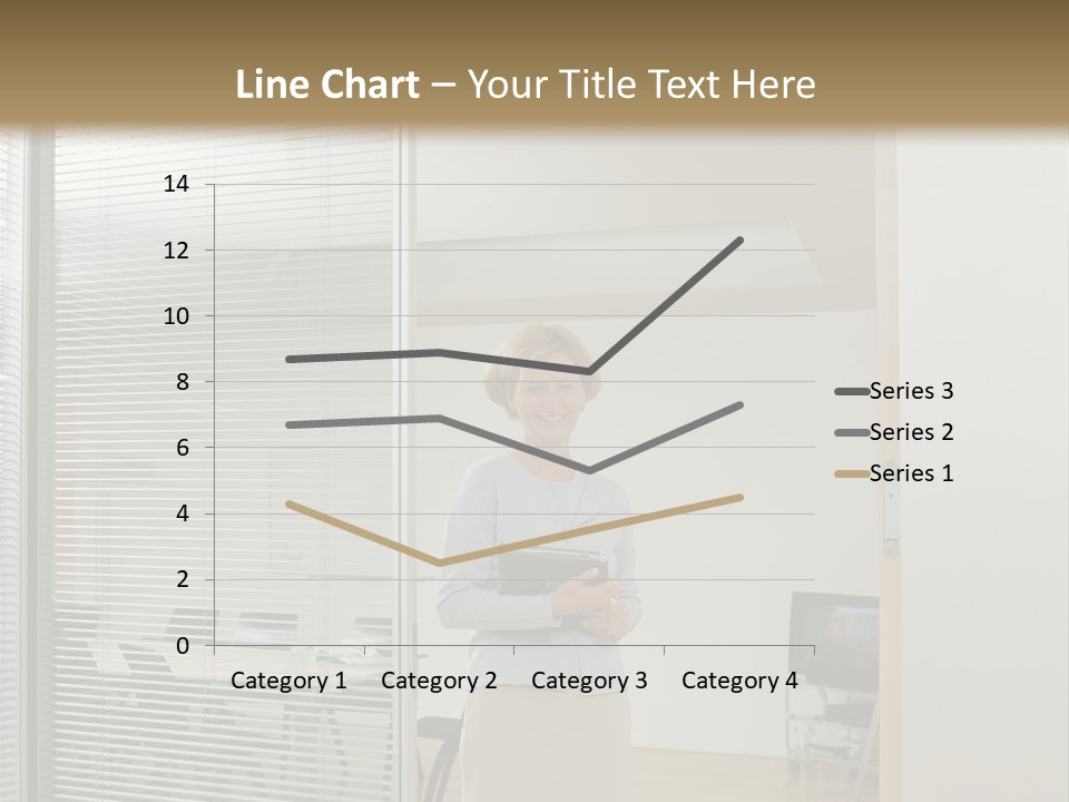 Businesswoman Waiting For Meeting PowerPoint Template