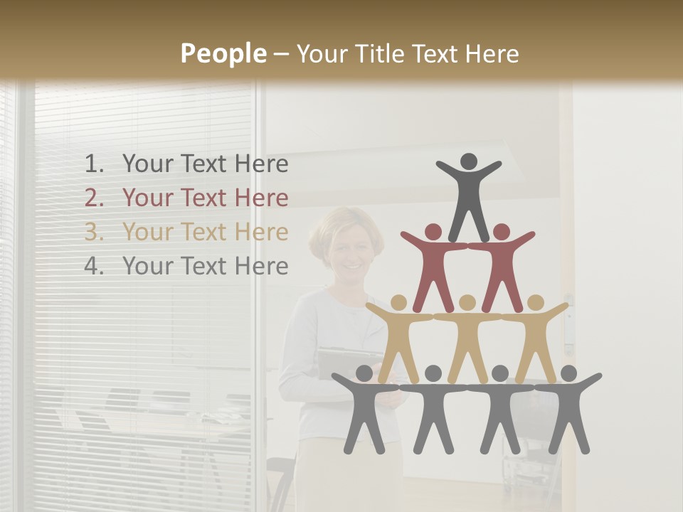 Businesswoman Waiting For Meeting PowerPoint Template