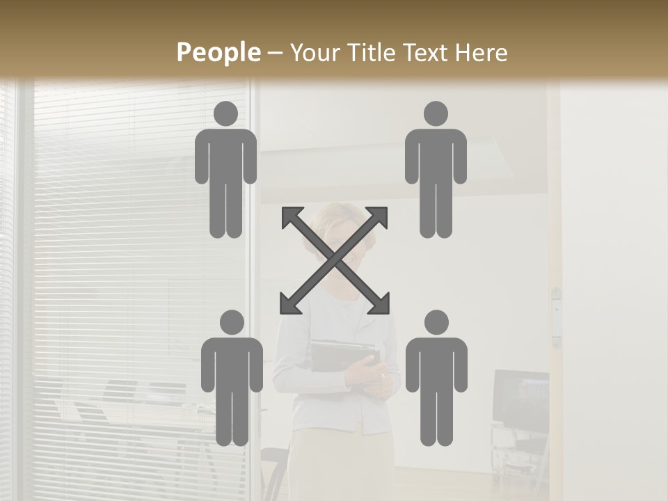 Businesswoman Waiting For Meeting PowerPoint Template