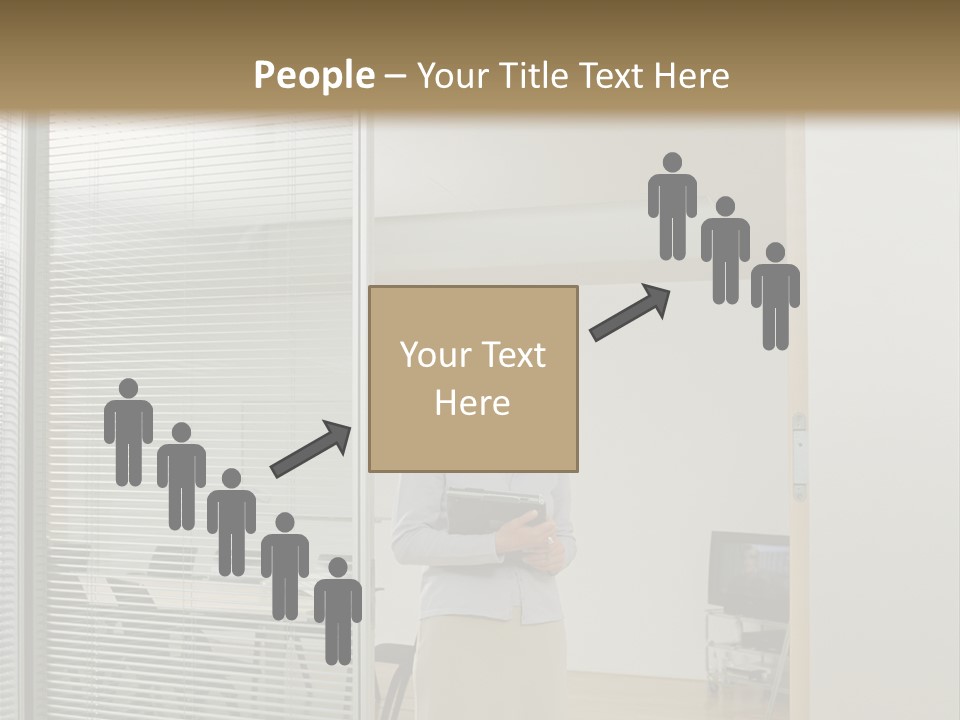 Businesswoman Waiting For Meeting PowerPoint Template