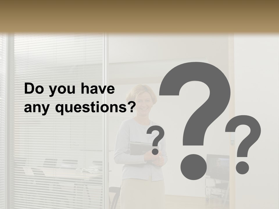 Businesswoman Waiting For Meeting PowerPoint Template