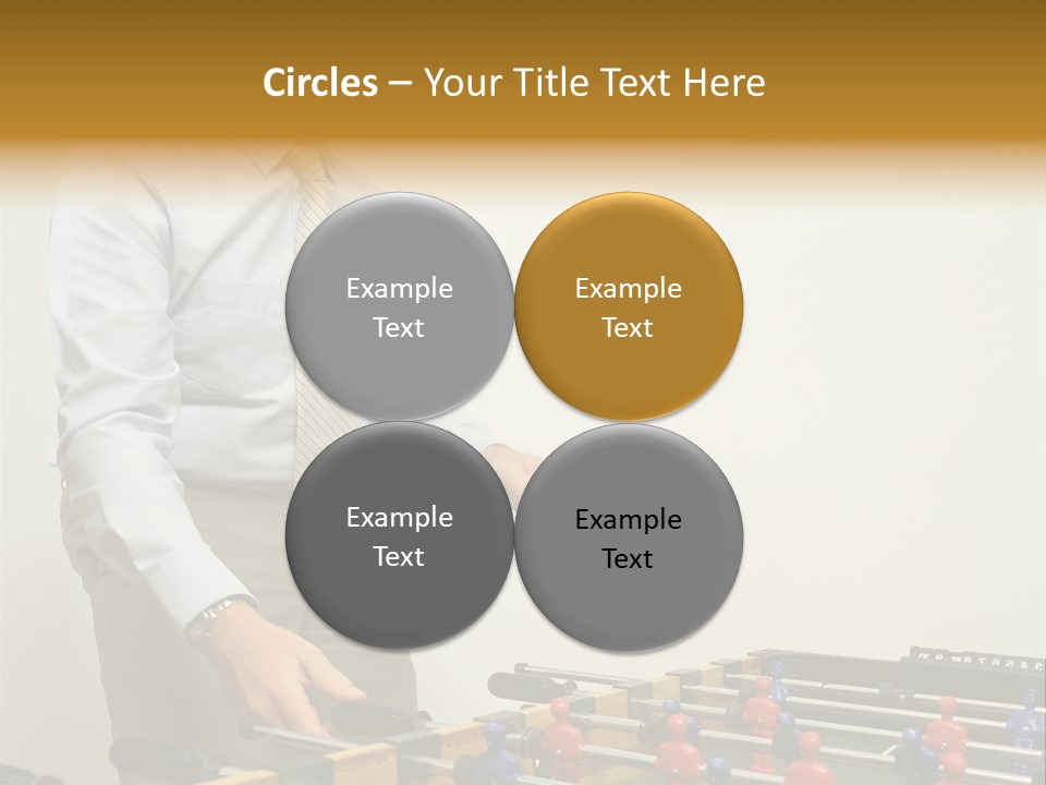 Businessman Playing Table Football PowerPoint Template