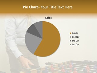 Businessman Playing Table Football PowerPoint Template