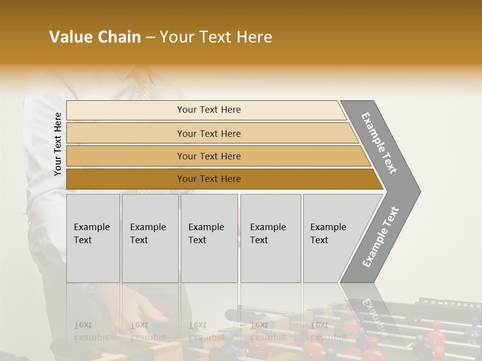 Businessman Playing Table Football PowerPoint Template