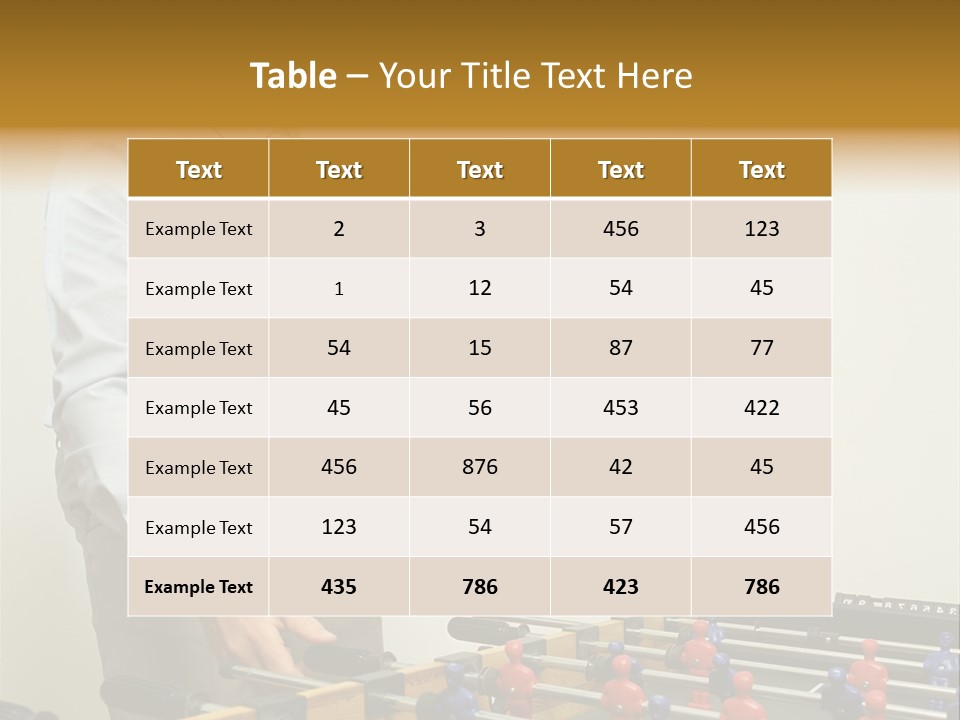 Businessman Playing Table Football PowerPoint Template