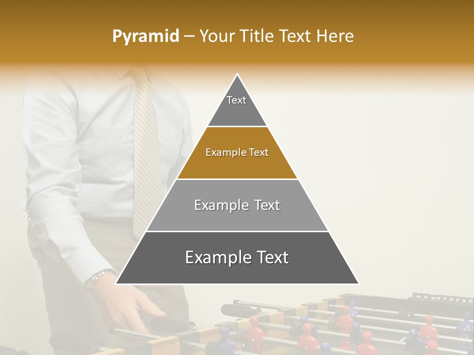 Businessman Playing Table Football PowerPoint Template