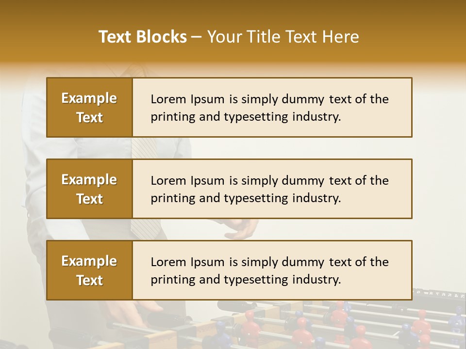 Businessman Playing Table Football PowerPoint Template