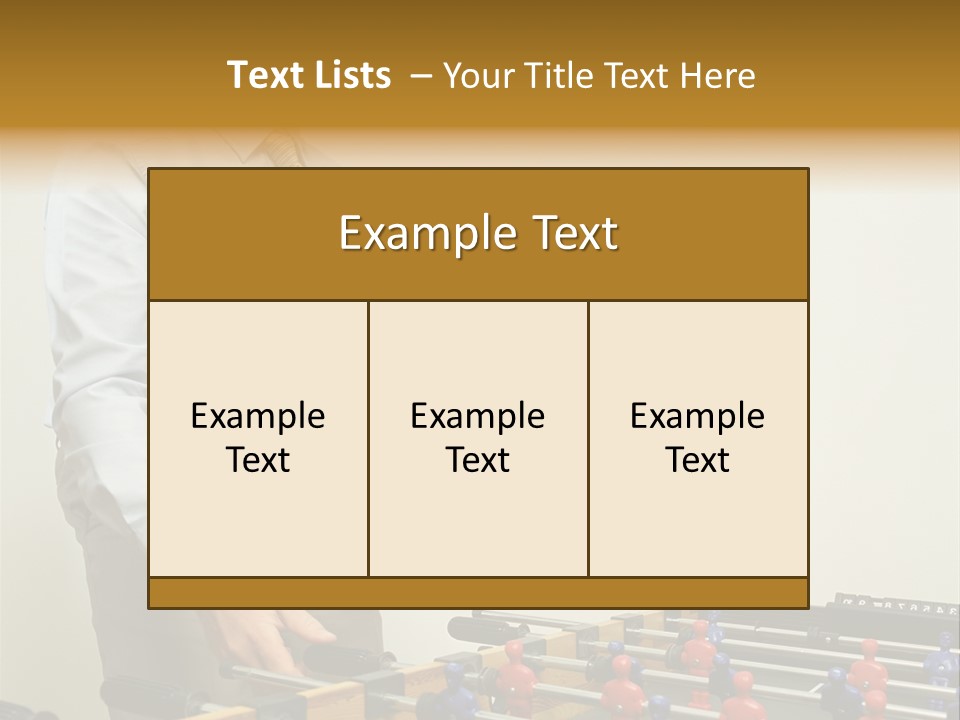 Businessman Playing Table Football PowerPoint Template