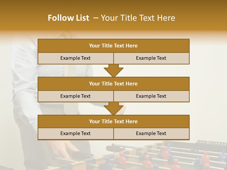 Businessman Playing Table Football PowerPoint Template