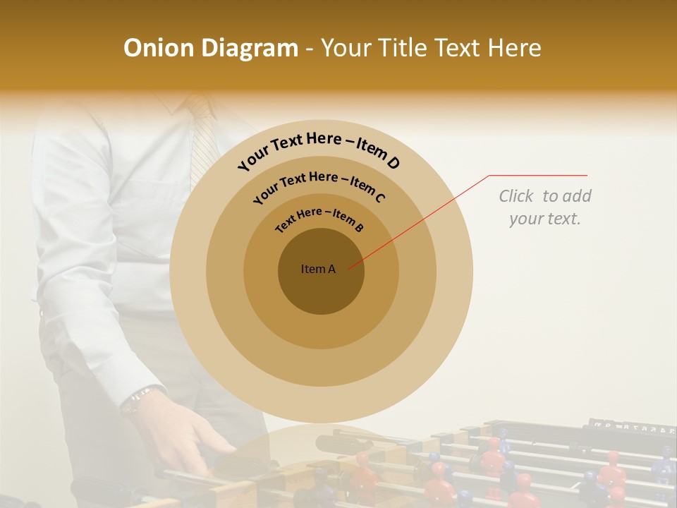 Businessman Playing Table Football PowerPoint Template