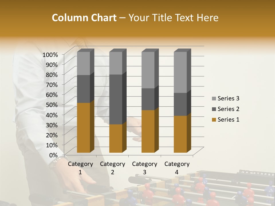 Businessman Playing Table Football PowerPoint Template