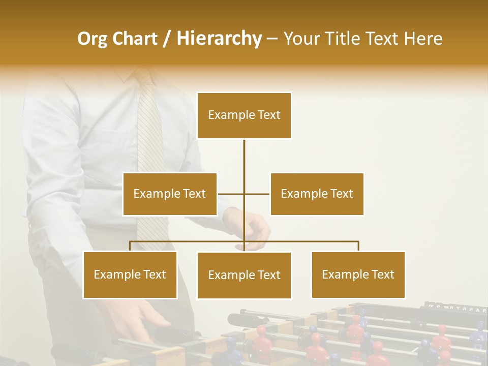 Businessman Playing Table Football PowerPoint Template