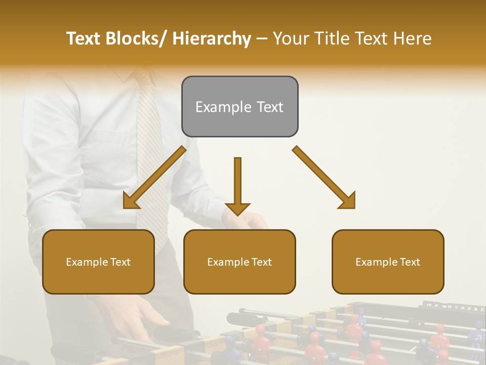 Businessman Playing Table Football PowerPoint Template