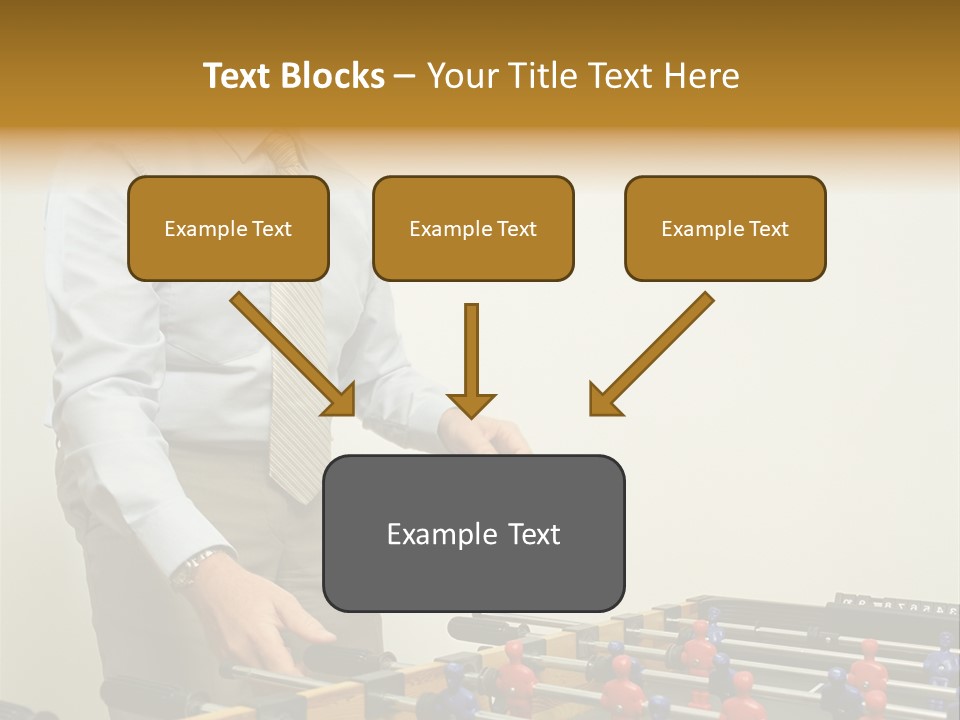 Businessman Playing Table Football PowerPoint Template