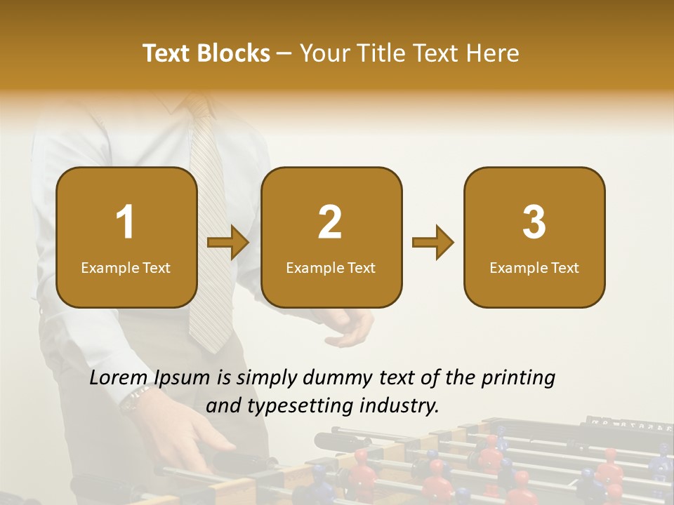 Businessman Playing Table Football PowerPoint Template