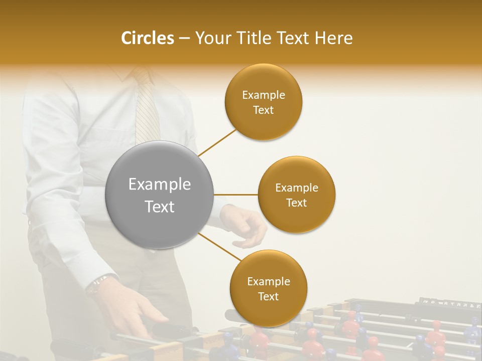 Businessman Playing Table Football PowerPoint Template