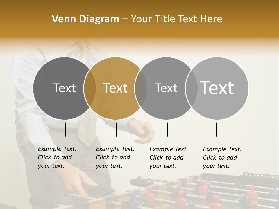 Businessman Playing Table Football PowerPoint Template