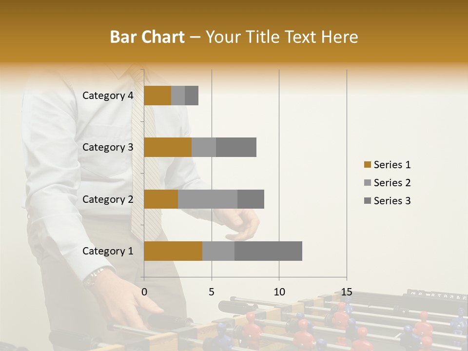 Businessman Playing Table Football PowerPoint Template