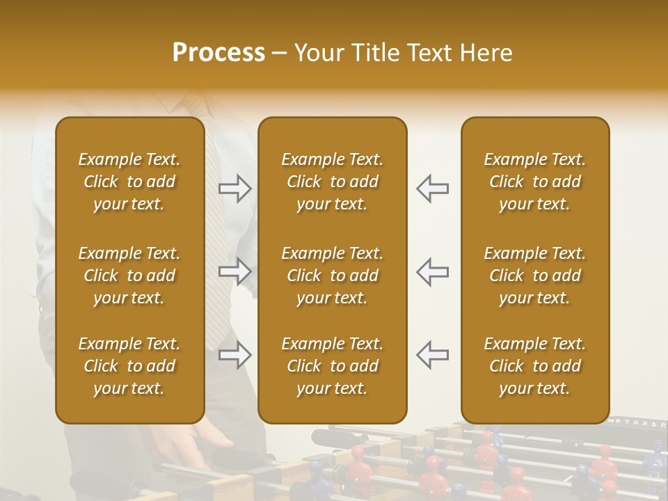 Businessman Playing Table Football PowerPoint Template