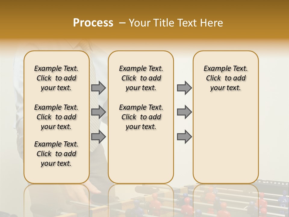 Businessman Playing Table Football PowerPoint Template