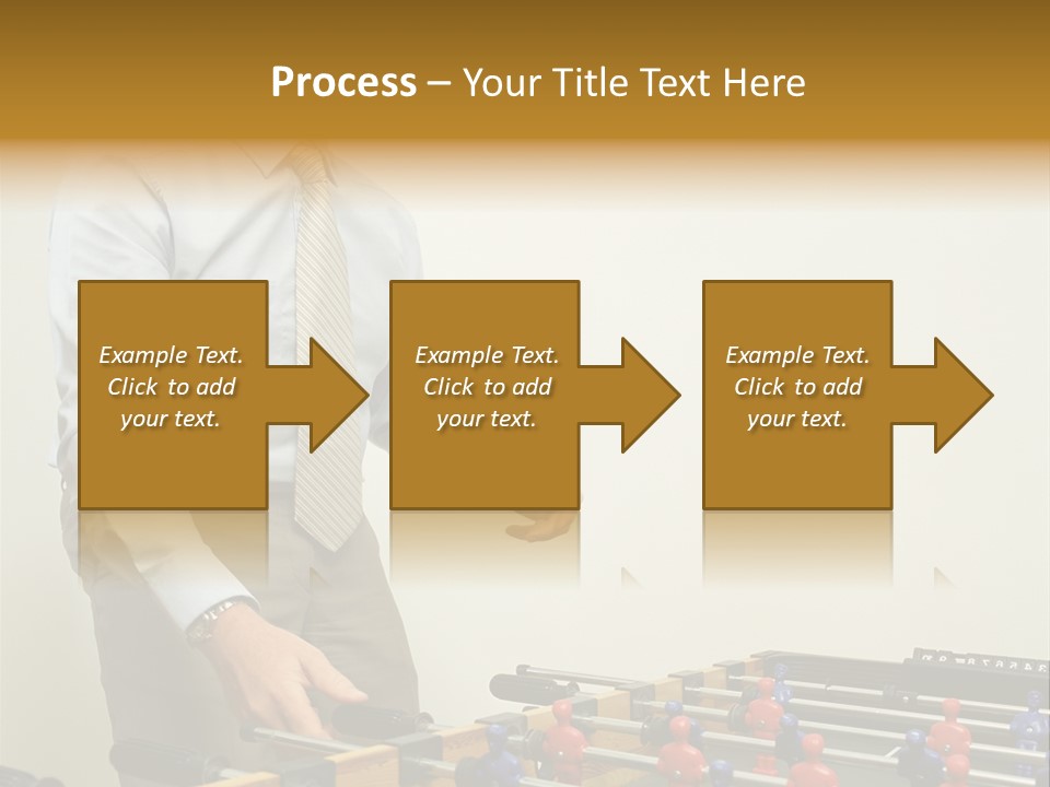Businessman Playing Table Football PowerPoint Template