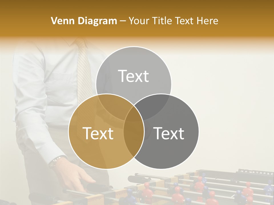 Businessman Playing Table Football PowerPoint Template