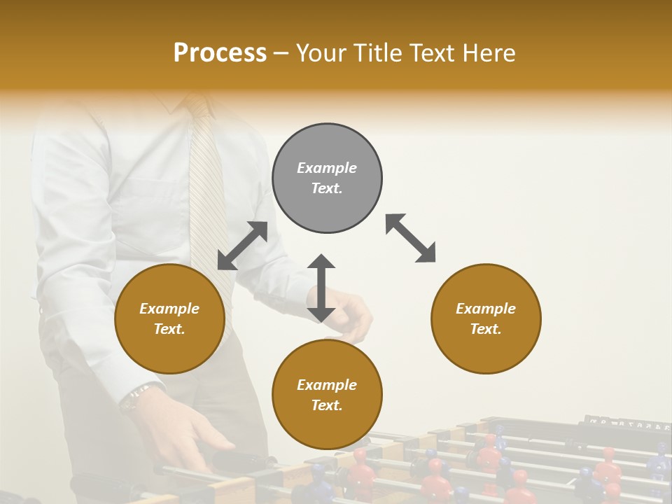 Businessman Playing Table Football PowerPoint Template