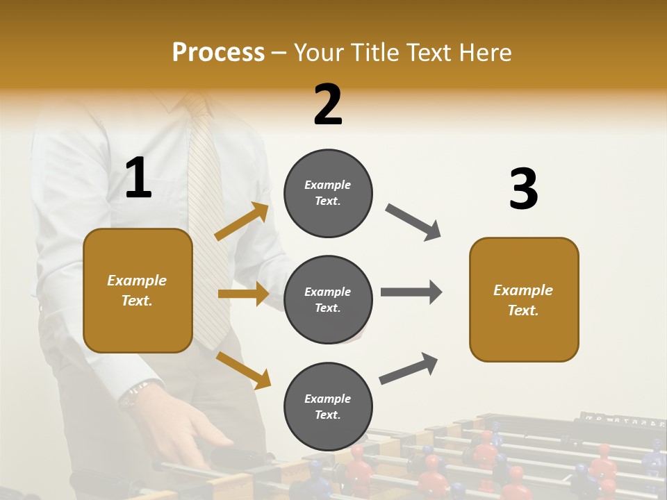 Businessman Playing Table Football PowerPoint Template
