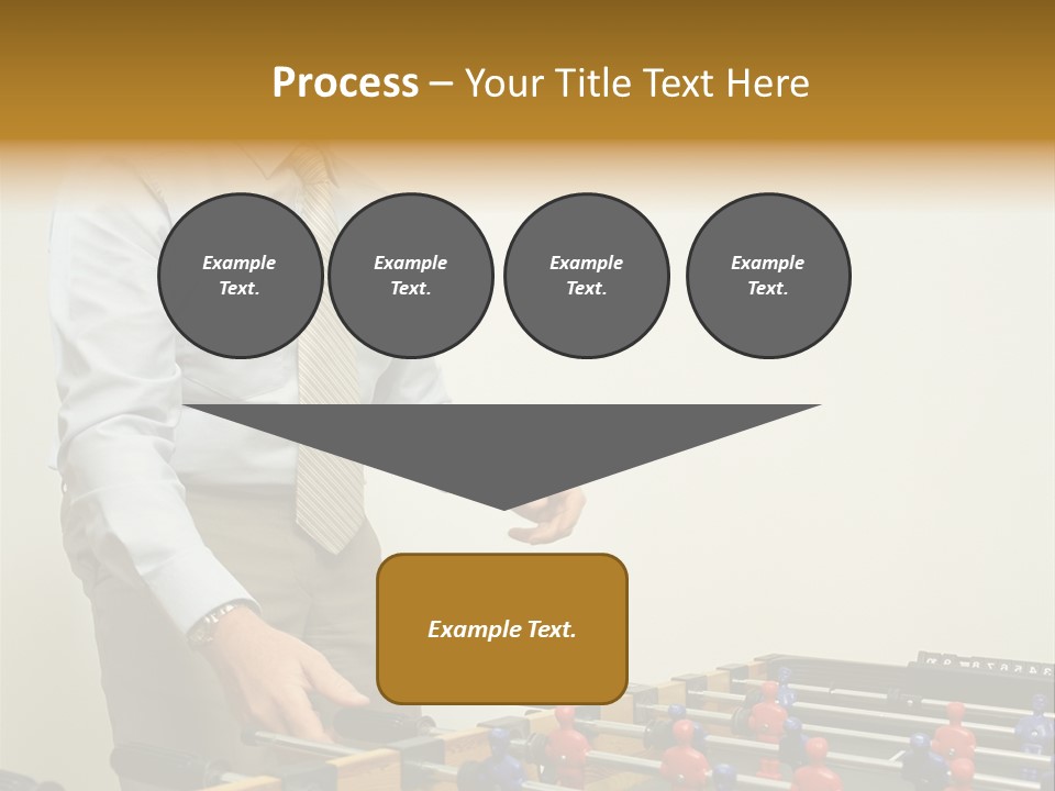 Businessman Playing Table Football PowerPoint Template