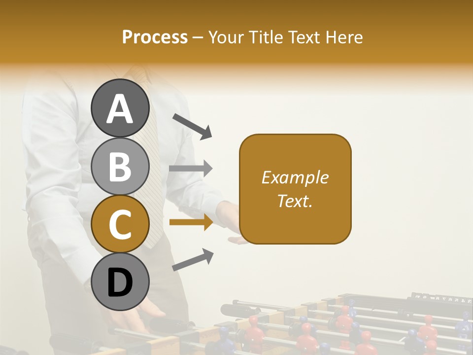 Businessman Playing Table Football PowerPoint Template