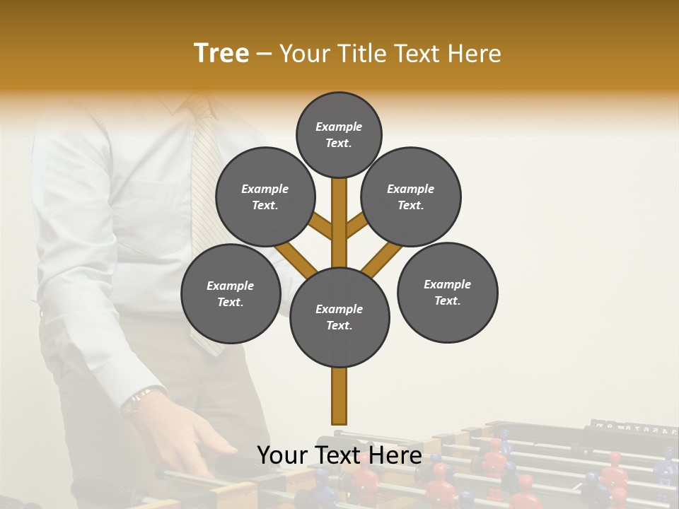 Businessman Playing Table Football PowerPoint Template