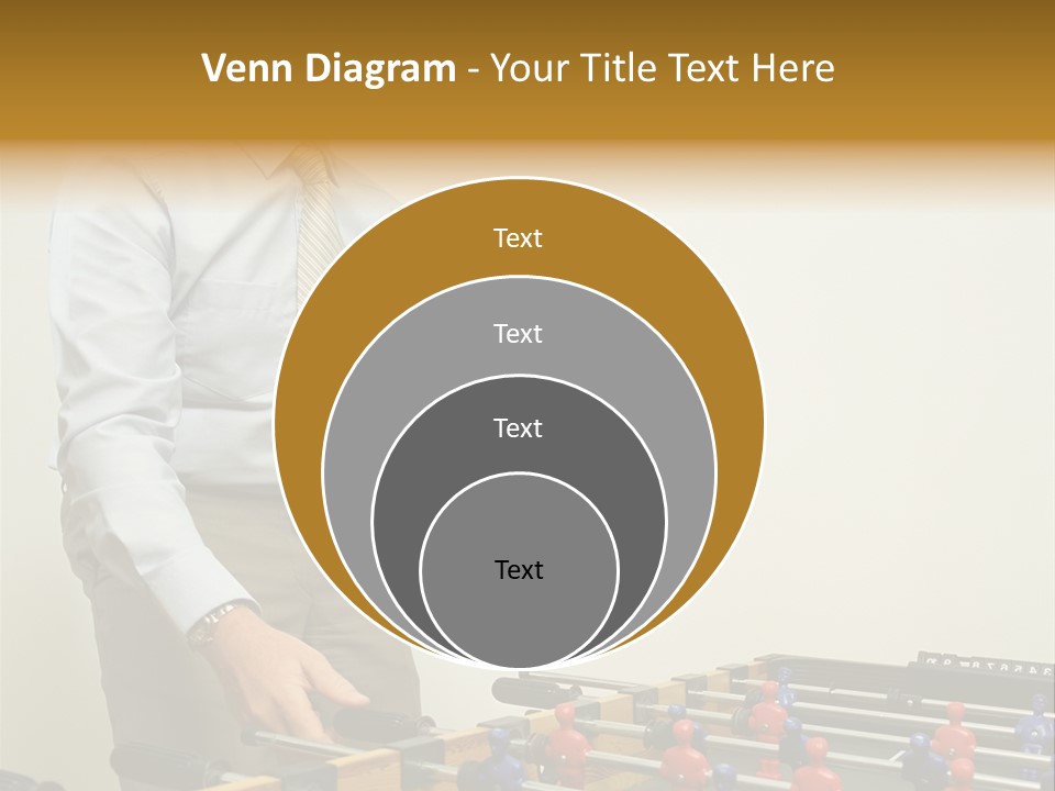 Businessman Playing Table Football PowerPoint Template