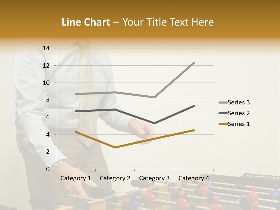 Businessman Playing Table Football PowerPoint Template