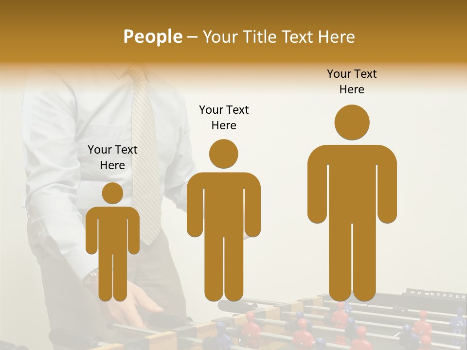 Businessman Playing Table Football PowerPoint Template