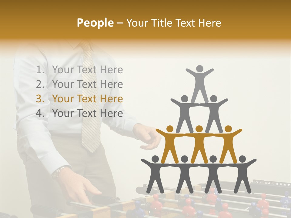 Businessman Playing Table Football PowerPoint Template