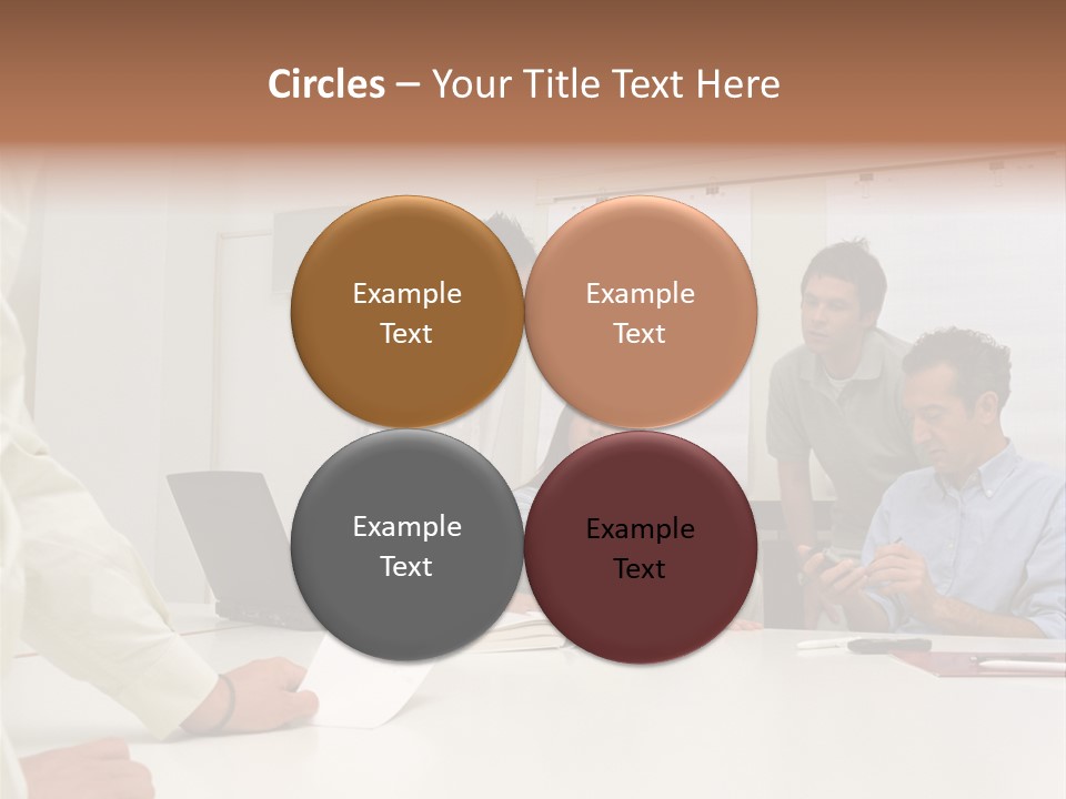 Office Workers In Meeting PowerPoint Template